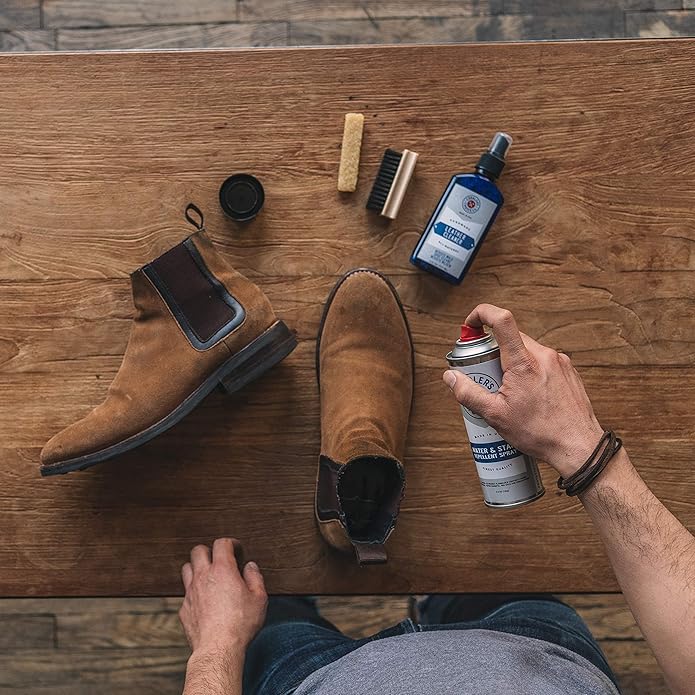 Cobbler's Choice Water and Stain Repellent Spray (PFAS Free) - Waterproofs & Protects Leather, Suede, and Fabric from the elements!