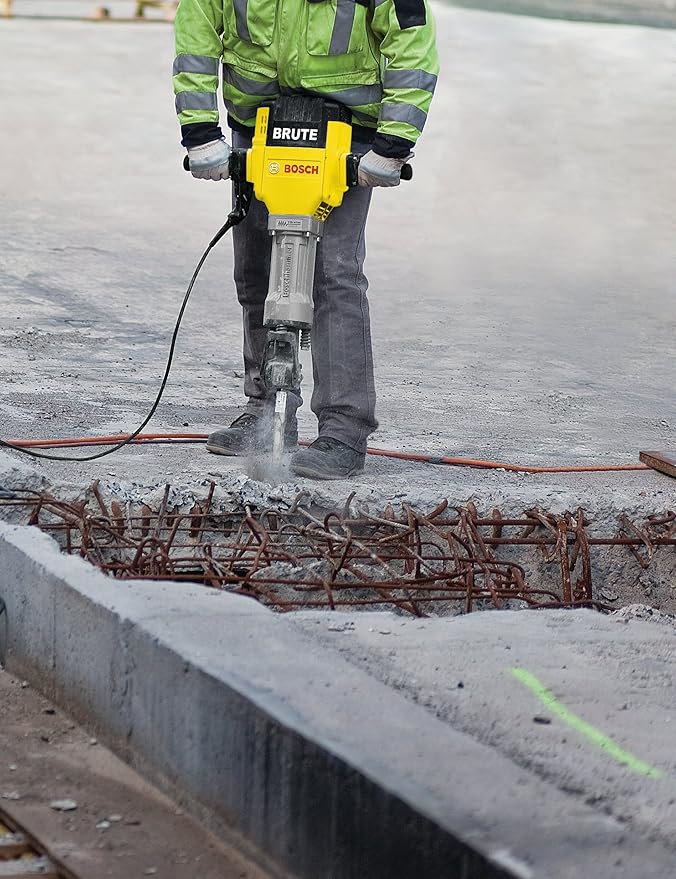 BOSCH BH2760VC Brute Breaker Hammer -1000 Blasts Per Minute, 35 Ft.-Lbs. Impact Energy, Vibration Control, Service Minderbrushes, Grease-Packed Gearbox - Ideal for Heavy-Duty Concrete and Asphalt Work