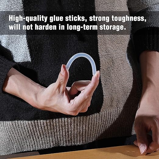 WORKPRO Full Size Hot Glue Sticks, 100-pack, 0.43x8 Inches, Compatible with Most Glue Guns, Multipurpose for DIY Art Craft General Repairs, Home Decorations and Gluing Projects