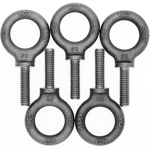 5 Pcs Lifting Shoulder Eye Bolts 3/8"-16 X 1-1/4"