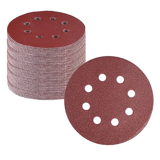 WORKPRO 100-Piece 80 Grit Sanding Discs - 5-Inch 8-Hole Hook and Loop Sandpaper for Random Orbital Sander (Not for Oscillating Tools or Mouse Sander)