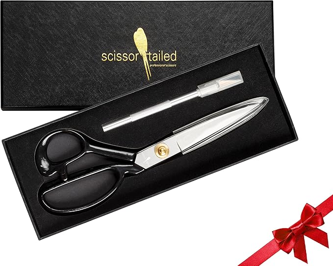 Sewing Scissors Heavy Duty 10" Free Craft Knife; Stronger than Stainless Steel Sharp & Durable Fabric Scissors Professional Industrial Series; for All Craft, Art, Tailoring Dressmaking Lovers
