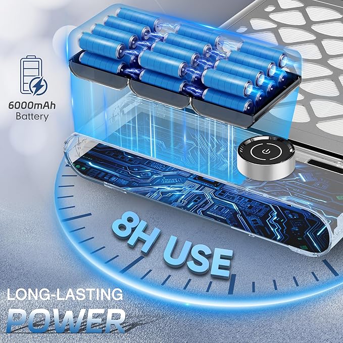 Karite Nail Dust Collector, Upgrade Vacuum Dust Collector with Filter & 30pcs Papers, 5000RPM Power Suction, 6000mAh Rechargeable Dust Collector Nail Tech, Cordless for Easy Use and Cleaning
