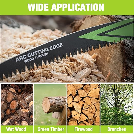 WORKPRO 12" Japanese Teeth Wood Pruning Reciprocating Saw Blades Set, Arc Cutting Edge 6TPI Pruning Saw Blades for Tree Pruning, Wood Cutting, Durable & Sharp, 5 Pack