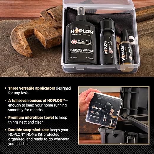 HOPLON Home Premium Lubricant Kit ??Precision Lubrication System with Snap-Shut Case for Serious DIYers ??100% Synthetic, Low-Odor Formula for Home & Garage with Three Precision Applicators