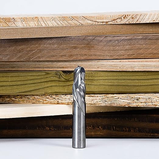 SpeTool Spiral Router Bits Up&Down Compression Bit 1/2 inch Cutting Diameter Long Solid Carbide CNC Bit for Woodworking Carving Engraving