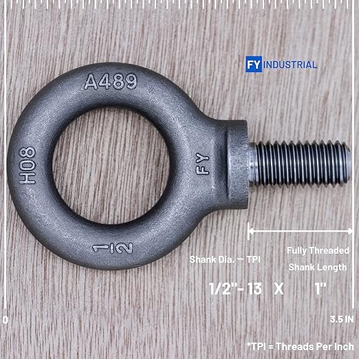 Box of 9 Pcs Lifting Shoulder Eye Bolts 1/2"-13 X 1