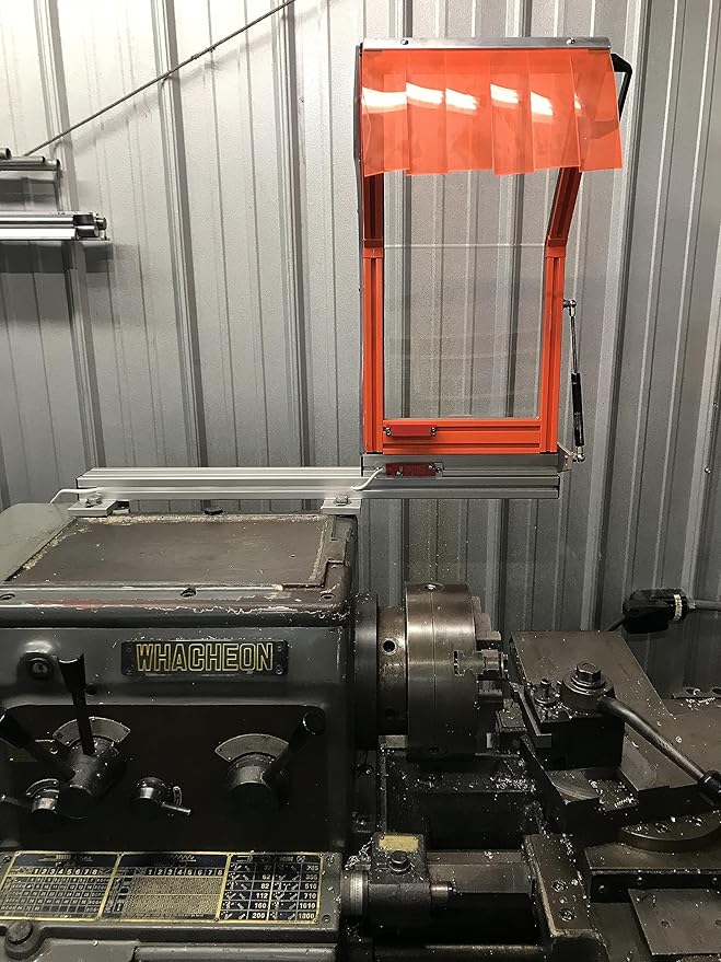 Lathe Safety Guard. 12 inch Wide, fits up to 12" Lathe Chuck diameters. Interlocked Model Part# LG-TR3-12-SK1 by ATS Machine Safety Solutions