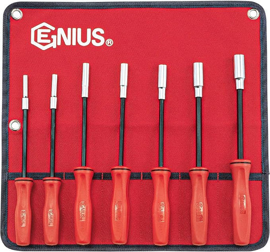 Genius Tools 7 Piece SAE Long Hex Nut Driver Set ND-007SD