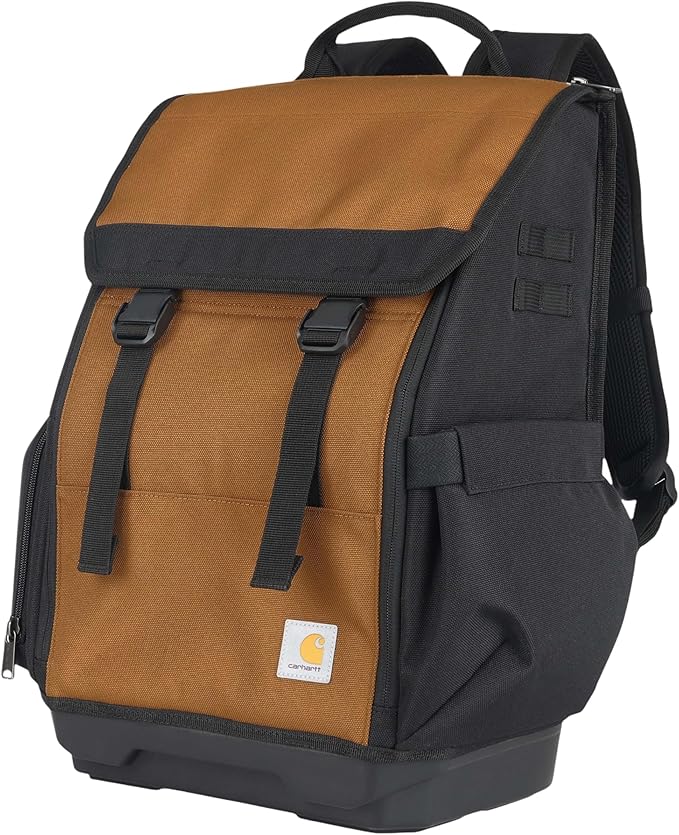 Carhartt Mens Station Tool Bag W/Adjustable Shoulder Straps, Durable, Water-Resistant Tool Organizer, Tool Backpack