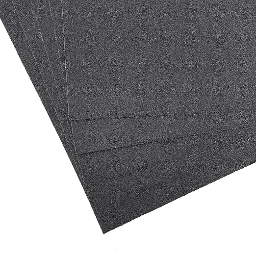 9 x 11 Inch 15pcs Wet Dry Sandpaper, 80 Grit Waterproof Abrasive Sand Paper, Silicon Carbide Sandpaper Sheets for Metal Wood, Auto Polishing