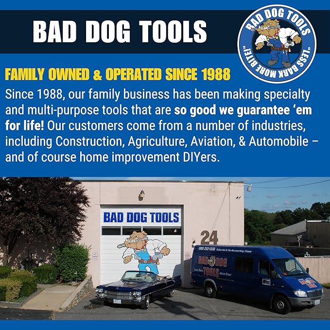 Bad Dog Tools Versa Clamp Biter Accessory: Multipurpose Clamping System. Attaches to Hand Drill (Euro Collar ONLY) to Turn the Biter into a Scroll Saw or Table Saw. 360 Degree Adjustability.