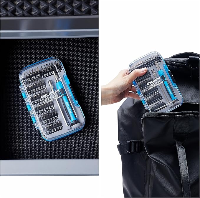 51-Piece MECHMAX Magnetic Precision Screwdriver Set - Electronics Repair Tool Kit with Security Star, Pentalobe Bits for iPhone, MacBook, PS5, Switch, Laptop, Glasses & Watch