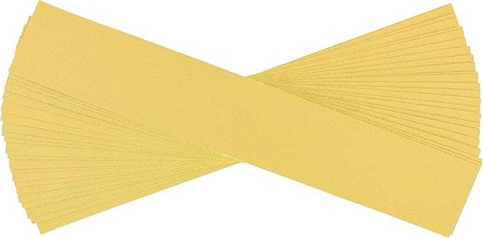 Dura-Gold Premium 80 Grit Gold Pre-Cut PSA Longboard Sandpaper Sheets, Box of 20, 2-3/4" x 16-1/2" Self-Adhesive Stickyback Sandpaper for Automotive, Woodworking Air File Sander, Hand Sanding Block