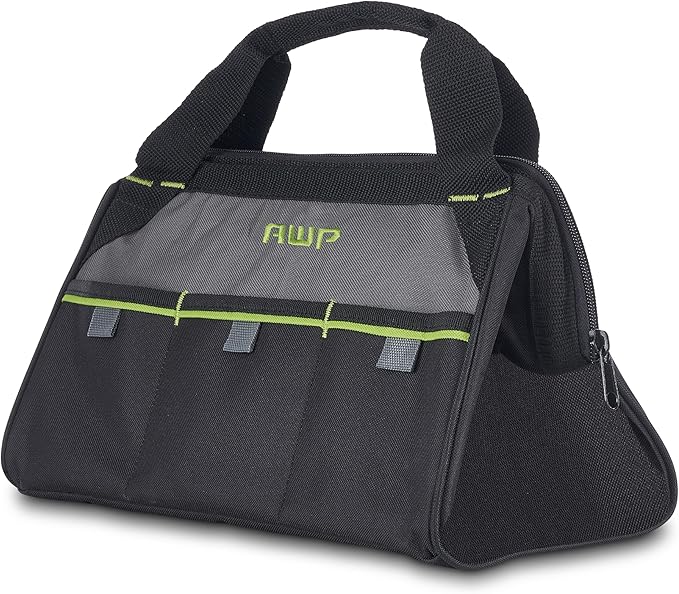 AWP Tool Bags, Premium Tool Bag, Black, Durable Tool Tote, for Professionals and Contractors