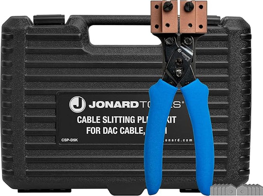 Jonard Tools CSP-D5K Cable Slitting Pliers Kit for 5 mm DAC Cables, Includes Hard Case and 10 Replacement Blades