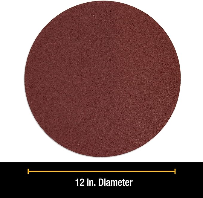 Dura-Gold Premium 12" Sanding Discs - 80 Grit (Box of 5) - Sandpaper Discs with PSA Self Adhesive Stickyback, Fast Cutting Aluminum Oxide Abrasive - Drywall, Floor, Woodworking, Automotive, Sander