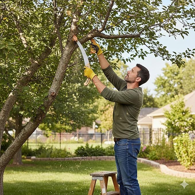 Jameson HS-13TE-WH 13" Tri-Cut Hand Saw with Wood Handle – Professional-Grade Pruning Saw for Clean, Precise Cuts