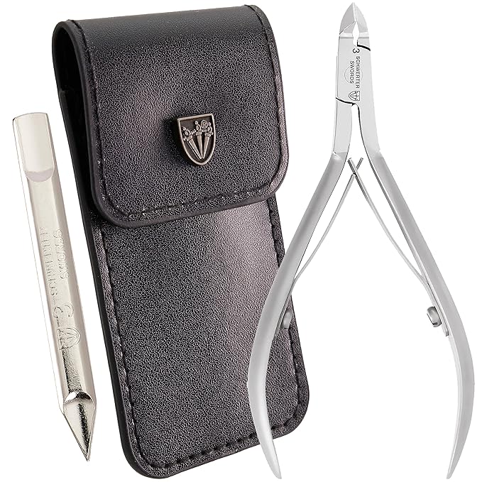 3 Swords Germany ??brand quality stainless CUTICLE SKIN NIPPERS - REMOVER - CUTTER manicure pedicure grooming for professional fingernail & toenail care by 3 Swords