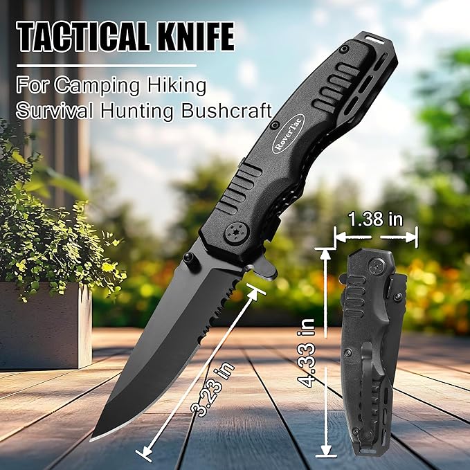 RoverTac Tools Set for Dad Gifts, 11-in-1 Multitool Axe, LED Flashlight & Tactical Knife in a Gift Box with "BEST DAD EVER", Unique Gift for Dad on Father?셲 Day, Birthday, Christmas & Retirement