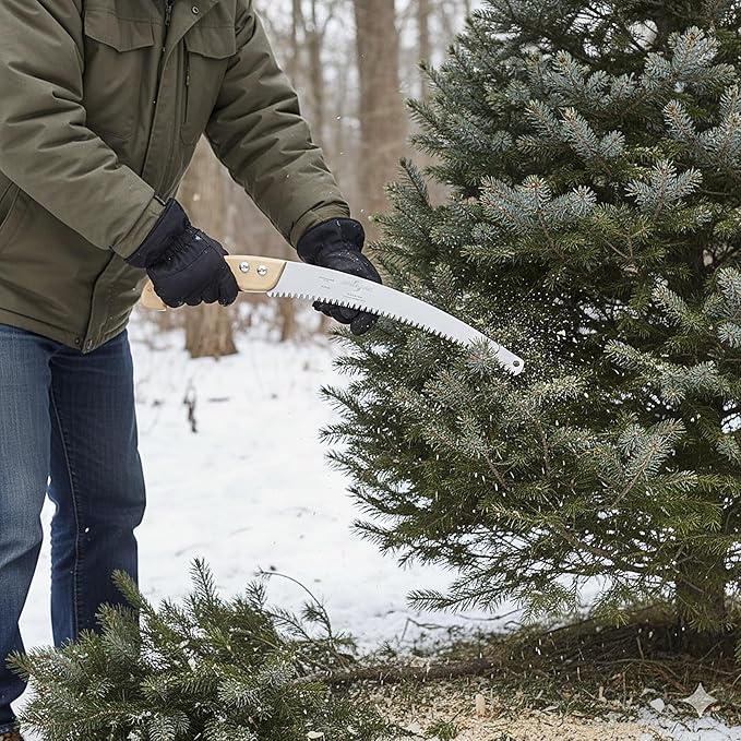 Jameson HS-13TE-WH 13" Tri-Cut Hand Saw with Wood Handle – Professional-Grade Pruning Saw for Clean, Precise Cuts