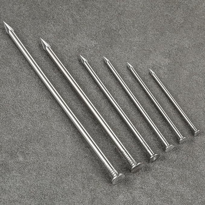 (19 pcs)4 inch Stainless Steel 304 Nails, Hanging Nails, Wall Nails, Dowels, Long Nails
