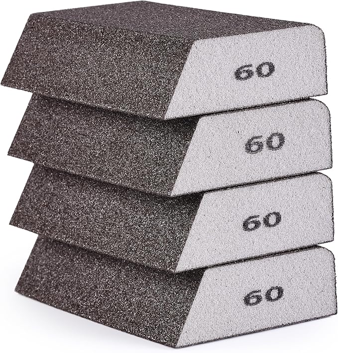 Bates- Sanding Sponge, 8 pcs, 60 Grit, Washable and Reusable, Sandpaper Block, Sanding Blocks for Wood, Sanding Pad, Drywall Sanding Block, Drywall Sanding Sponge