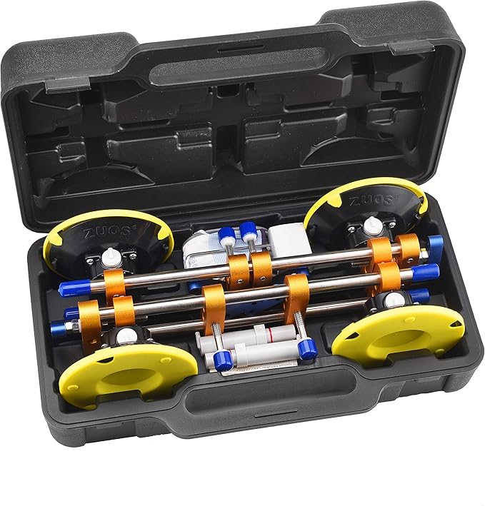ZUOS A Pairs of Seamless seam Setter with 6" Suction Cups for Seam Joining & Leveling/Professional Countertop, granite竊?Stone, Marble Slab Installation. (double pole 2 PCS)