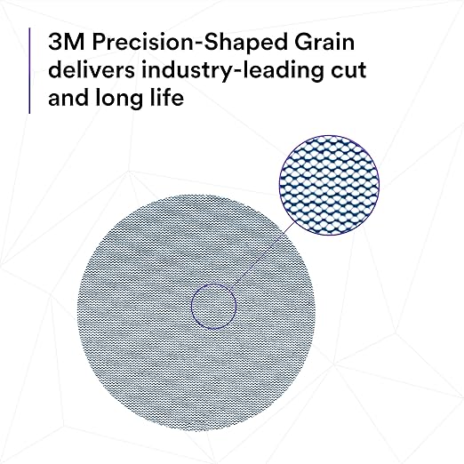 3M Xtract Net Disc 310W, 320+, 5 in, Die 500X, Pack of 50 Hook and Loop Sanding Discs, Virtually Dust-Free, Value Option for Metal, Wood, Composites, Stock Removal, and Fine Finishing