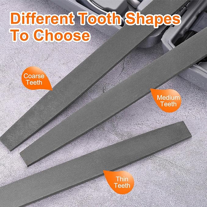 HARFINGTON Tip Coarse Cut File 10" Double Cut Teeth High Carbon Steel Hand Rasp File without Handle for Metal Wood Deburring Removing