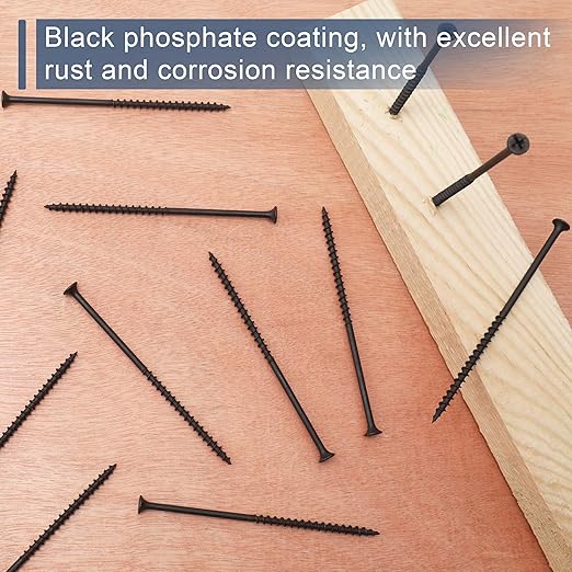50pcs #10 횞 4-1/2 inch High Hardness Drywall Screws, Black, Coarse Thread, Phillips Drive, Bugle Head, Black Wood Screws, Long Screws, Wood and More