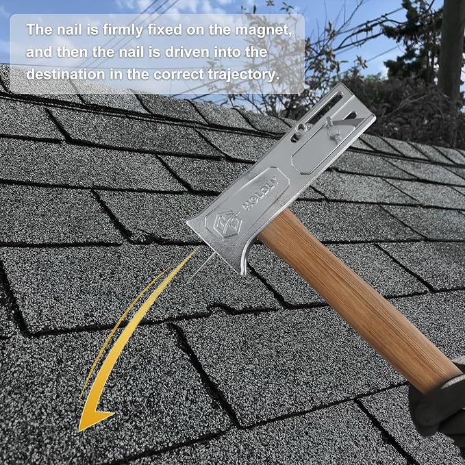 Magnetic Roofing Hammer, Multifunctional Magnet Roofing Hatchet,A Magical Roofing Tool for Quick Installation of Roofing Nails and Felt Hats