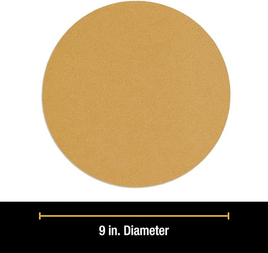 Dura-Gold Premium 9" Drywall Sanding Discs - 80 Grit (Box of 10) - Sandpaper Discs with PSA Self Adhesive Stickyback, High-Performance Fast Cutting Aluminum Oxide Abrasive - for Drywall Power Sander