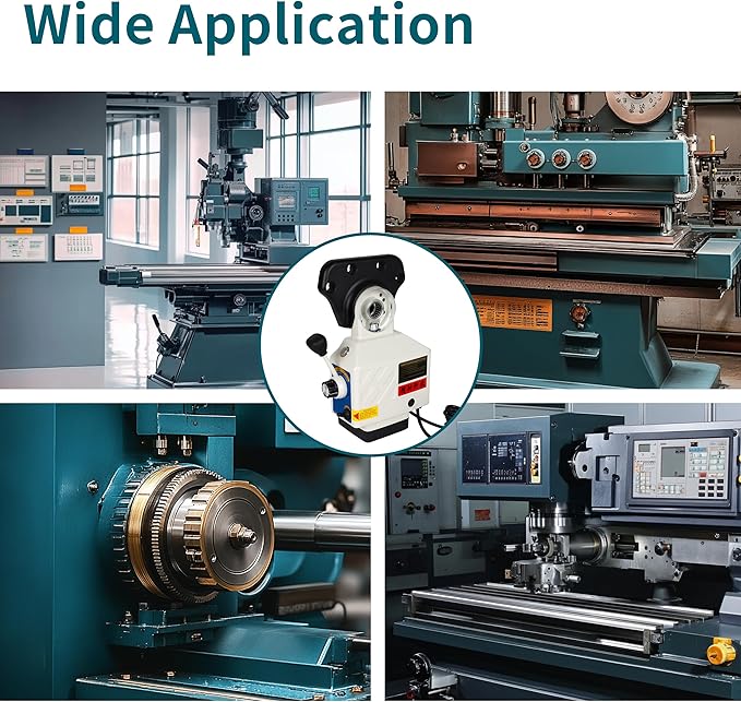 110V X-Axis Power Feed 650IN-Lb Torque for Milling Machine, Power Table Feed 2-200RPM Adjustable Rotate Speed for Bridgeport and Some Knee Type Milling Machine