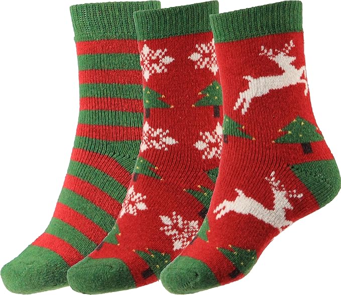 BomKinta Boot Socks for Women Winter Solid Thick Warm Socks Cozy Crew Socks Christmas Gift