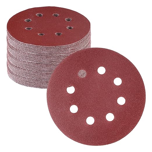 WORKPRO 50-Piece Sanding Discs Set - 5-Inch 8-Hole Sandpaper 5 Grades Include 60, 80, 120, 240, 320 Grits for Random Orbital Sander(Not for Oscillating Tools or Mouse Sander)