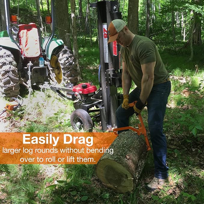 LogOX 3-in-1 Forestry Multitool, Firewood Harvesting Hand Tools, Reduce Back Strain and Heating Costs, Log Hauler, Cant Hook, and Timberjack, All-in-One (Patented & Made in USA)