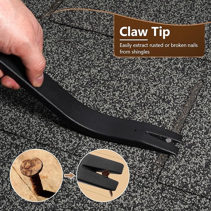 Shingle Removal tool, Heavy Duty Roof Tool For Safe Roof Shingles Replacement, Nail Puller for Roof Panel Installation and Removal