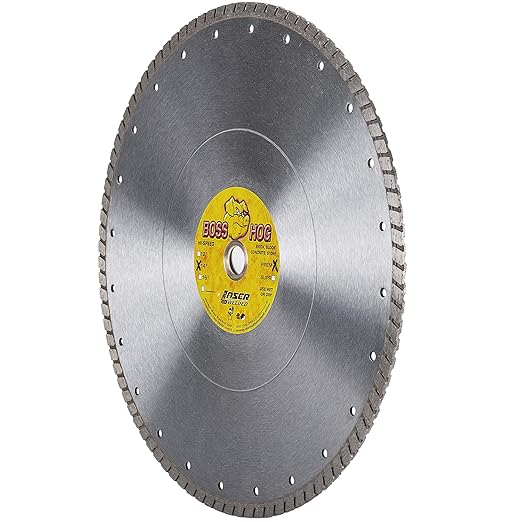 Delta Diamond Boss Hog 14 Inch Turbo Premium Diamond Blade for Masonry, Brick, Block, Pavers, Concrete, Stone, Wet/Dry Cutting, Continuous Rim (14")
