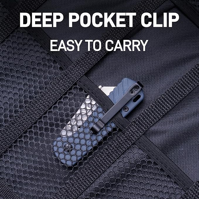 CJRB Boxer Folding Utility Knife, Small EDC Knife with G10 Handle, Includes 10PCS Total Blades(J1967 Blue)