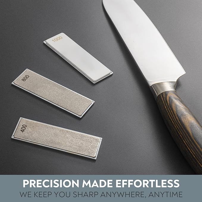 Replacement Whetstone Plates Set ??Includes 3 Plates: #400, #800, and #1000 Grit for Precision Sharpening & Honing - Compatible Only with Parkway Home Adjustable Rolling Knife Sharpener