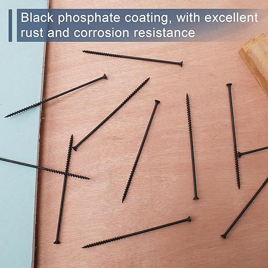 40pcs #10 횞 6 inch High Hardness Drywall Screws, Black, Coarse Thread, Phillips Drive, Bugle Head, Black Wood Screws, Long Screws, Wood and More