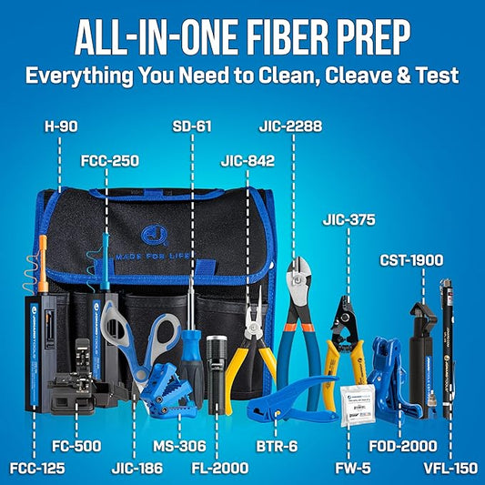Jonard Tools TK-151 Fiber Prep Kit w/VFL and Fiber Cleaver+