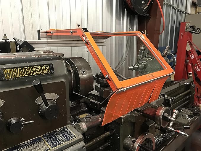 18" Wide Hinged Interlocked Lathe Guard. Fits machines with up to 12" Chuck Diameters. Interlocked Model. Part # LG-TR3-18-SK1 by ATS MACHINE SAFETY SOLUTIONS