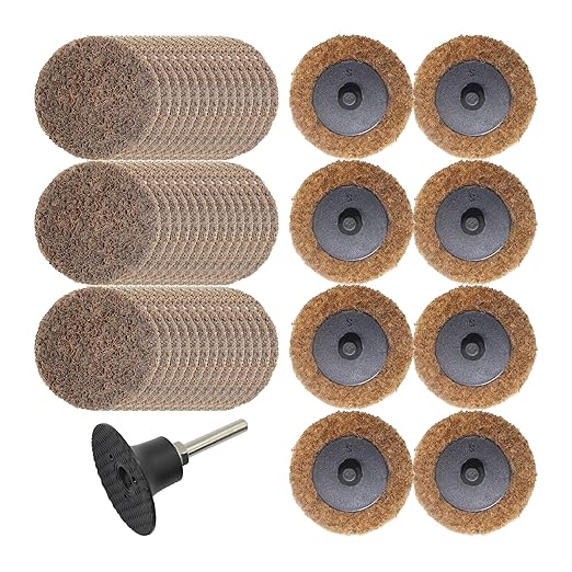 Merryland Surface Conditioning Disc 2 inch for Die Grinder, 2inch Coarse Quick Change Disc 50 Pack with 1/4 Inch Shank, Sanding Disc Nylon Non-Woven Disc Paint Rust Metal Steel Iron, DGTAA52C1