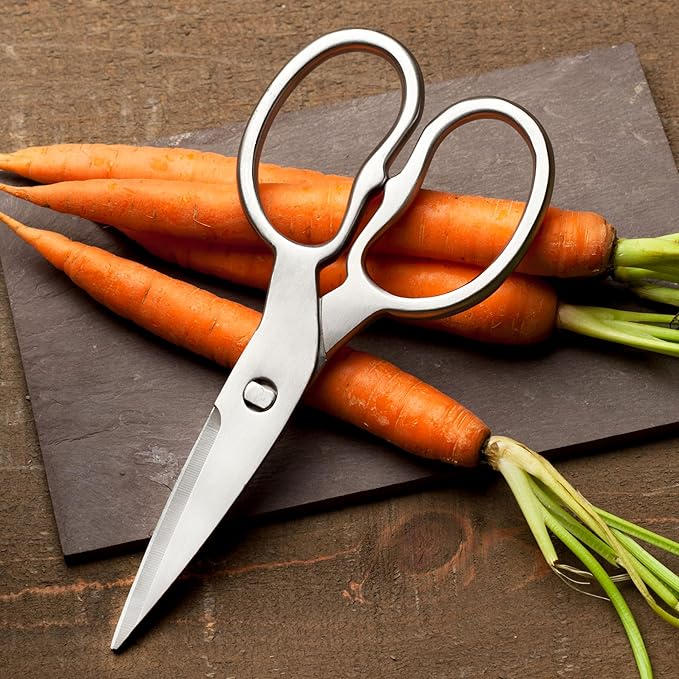 Heavy Duty Kitchen Scissors - Multipurpose Forged Stainless Steel Scissors for Meat, Chicken, Fish, and Herbs - 8.25 Inch Kitchen Shears that Come Apart for Easy Cleaning by Kings County Tools