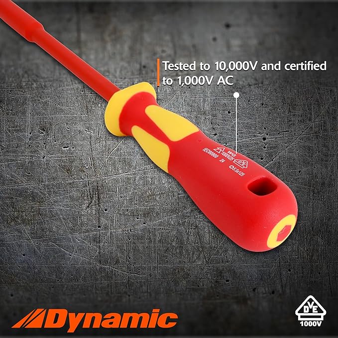 8 Piece Insulated Metric Nut Driver Set, VDE Certified to 1,000V, Electrical Tool Set