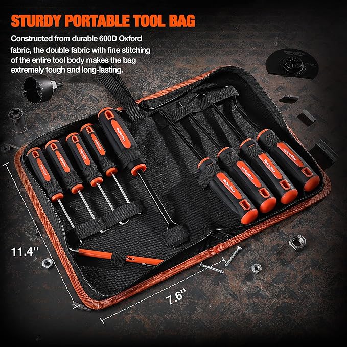 ValueMax 10-Piece Precision Hook and Pick Set with Scraper, Magnetic Telescoping Pick Tool, Removal Puller Hooks for Automotive and Electronic Tools, Car Auto Hoses, Oil Seal/O-Rings, Gaskets