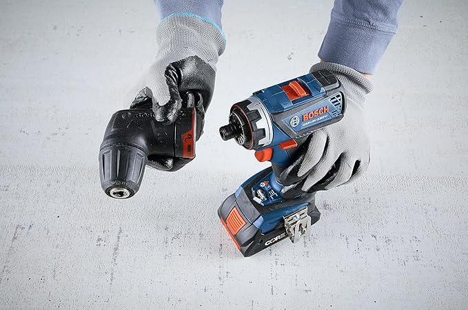 BOSCH GXL18V-270B22 18V Brushless 2 Tool Combo Kit with 5-in-1 Flexiclick Cordless Drill Driver and StarlockPlus Oscillating Multi Tool (Tool Set Includes: CORE18V Battery, Charger & Attachments)