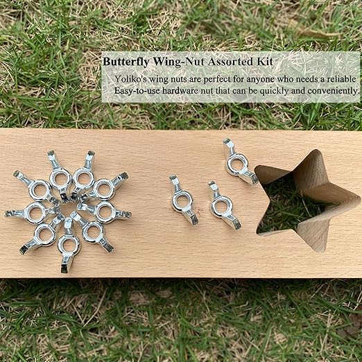 30 PCS 5/16-18 Inch Wingnuts, Quality Carbon Steel Wing Nuts Zinc Plated Fasteners Parts Butterfly Nut, Hand Twist Tighten Hardware Nuts Butterfly Wing-Nut 5/16-18??Assorted Kit